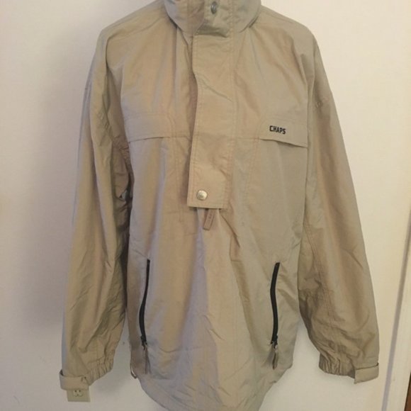 CHAPS PULLOVER COAT WINDBREAKER JACKET NWOT Med - M - Medium - Mens - Picture 2 of 4
